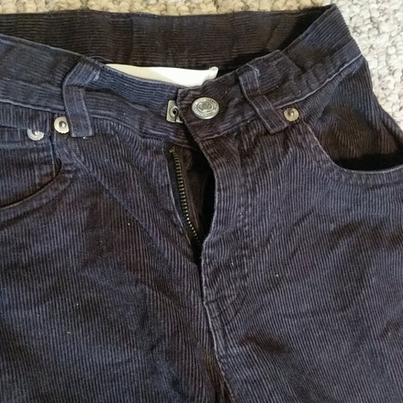 Navy corduroy pants with adjustable waist - Picture 2 of 5